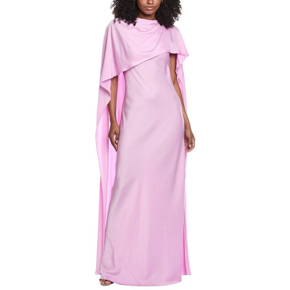 Simkhai Womens Izel Cape Gown, Purple